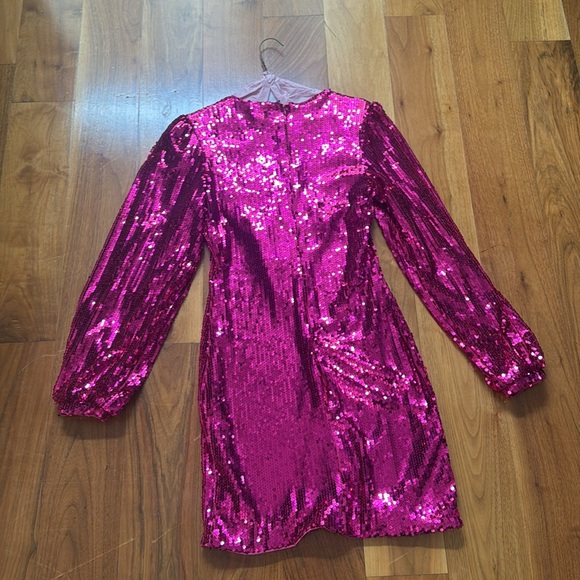 Vici Hot Pink Sequin Mini Dress S - Picture 4 of 5